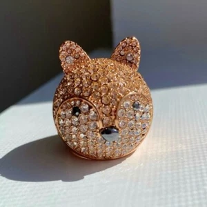 Fossil Ring Rosegold Kristall Pave Fuchs Kuppel 8 Strass Party Tier Sammlung - Bild 1 von 7