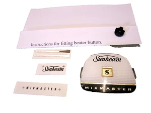 SUNBEAM MIXMASTER A24 Refresher decal-badge & beater button replacement kit. - Picture 1 of 5