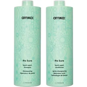 Amika The Kure Bond Repair Shampoo & Conditioner 33.8 oz Duo - Picture 1 of 4