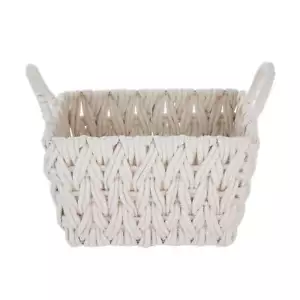 Medium White Woven Rope Decorative Storage Basket, 2 Pack - Picture 1 of 12