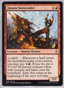 2x Akoum Stonewaker - Battle for Zendikar - Near Mint - Picture 1 of 1
