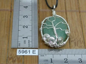 Pendentif arbre de vie AVENTURINE VERTE + CORDON reglable - reiki chakra wicca - Imagen 1 de 2