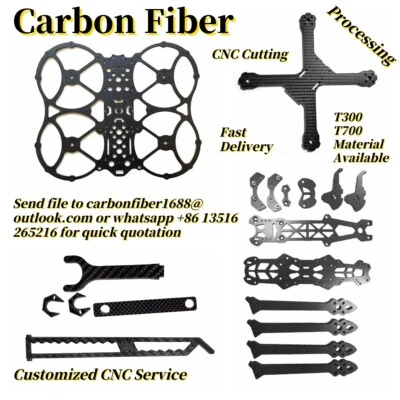 3K Carbon Fiber Sheet Customized Cutting Carbon Plate Processing CNC Machining - Image 1 of 4