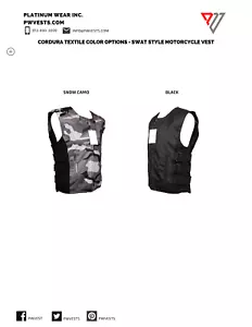 Swat Style Textile Motorcycle Vest - 2 Color Options - Picture 1 of 10