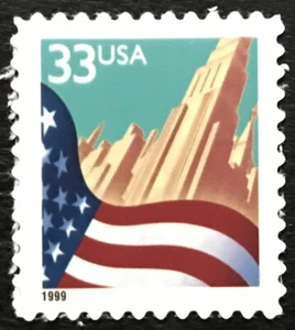 1999 Scott #3278 - 33¢ - FLAG OVER CITY - Single Mint NH - Picture 1 of 1