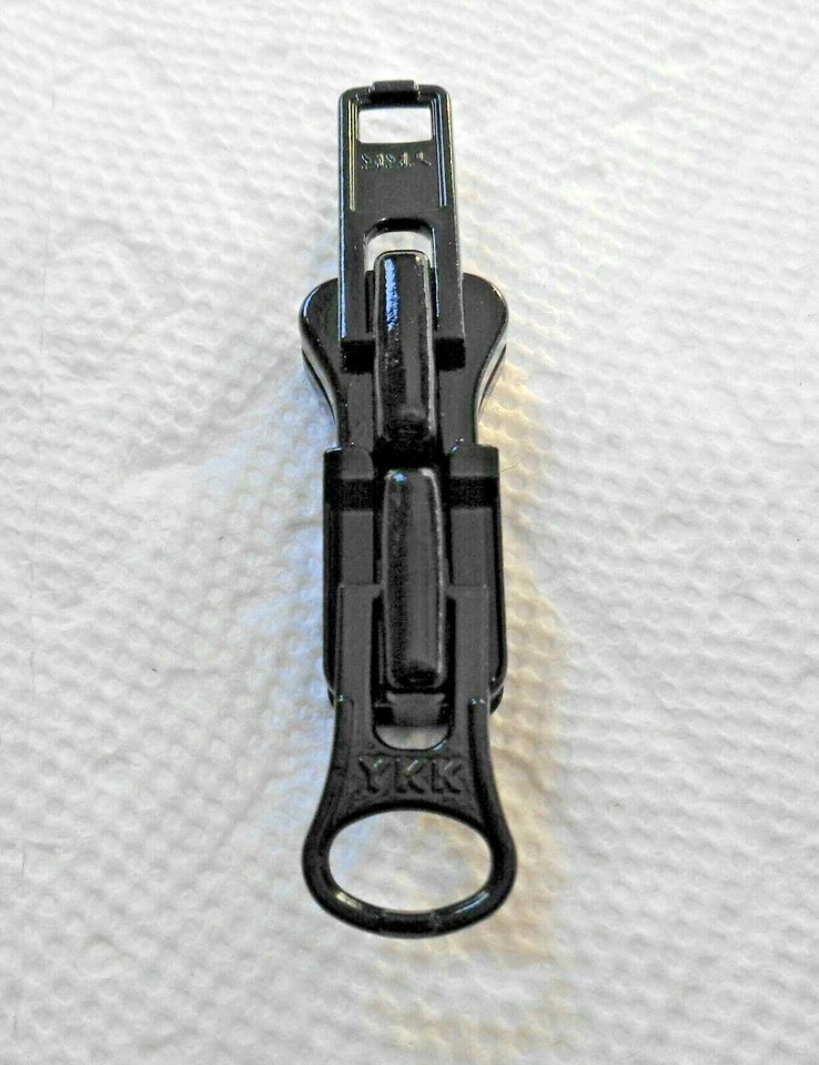 Set of 2 Black #8V heavy duty YKK nesting sliders for 2 Way Vislon zipper  - Image 1 of 4