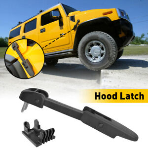 1 Set Chrome Hood Latch Rubber Lock Fit Hummer H2 Chevy Kodiak 2003-2009