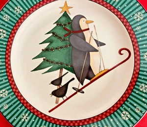 4 SAKURA Christmas Penguins by Debbie Mumm 8 1/4 inches 1998 - Picture 1 of 6