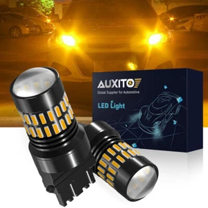 2x AUXITO Yellow Amber 3157 LED DR Turn Signal Parking Light Blinker Corner Bulb - Picture 1 of 18