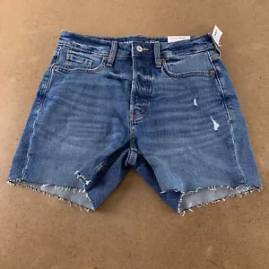 Old Navy Women's Size 6 High-Waisted Button-Fly O.G. Straight Cut-Off Jean Short - Picture 1 of 10
