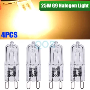 4pcs x G9 Halogen 25w Warm White Light Bulb Globe 240v Oven Microwave - Picture 1 of 7