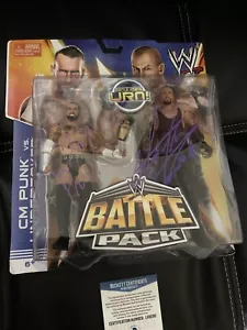 Undertaker & CM Punk SIGNED WWE Two Pack Figure Set Super Super RARE ! Beckett - Picture 1 of 3