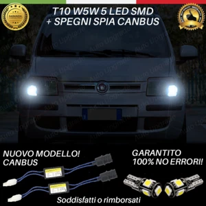 COPPIA LUCI DI POSIZIONE LED PER FIAT PANDA T10 W5W + SPEGNI SPIA 100% NO ERROR - Foto 1 di 3