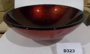 Red Rings Glass Vessel Sink (D323) - Picture 1 of 8