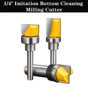 1/4" Shank Trim Router Bit Imitation Bottom Cleaning Woodworking Milling Cutter - Picture 1 of 8