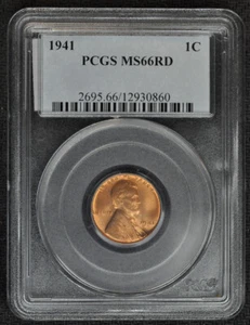 1941 Lincoln Cent - PCGS MS66RD - Picture 1 of 4