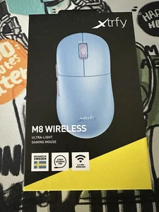 NEW UNOPENED Xtrfy M8 Optical Lightweight Gaming Mouse Frosty Purple - Afbeelding 1 van 2