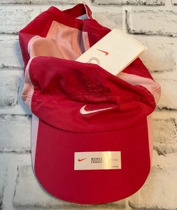 Nike Hat 7 Panel Cap Pink Red Mesh Dri Fit Running Cycling Featherlight New NWT - Picture 1 of 6