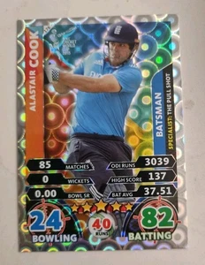 Holographic Alastair Cook England Batsman # 176 Topps Cricket Attax Trading Card - Picture 1 of 1