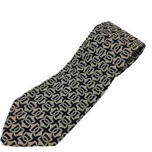 GUCCI Rare tie Black all-over pattern silk from japan J3268 - Picture 1 of 24