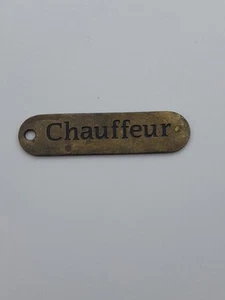 Vintage Schlüsselanhänger RUSS CHAUFFEUR goldfarben Metall - Bild 1 von 5