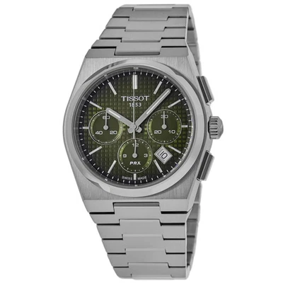 New Tissot PRX Automatic Chronograph Green Dial Men's Watch T137.427.11.091.00 - Image 1 of 4