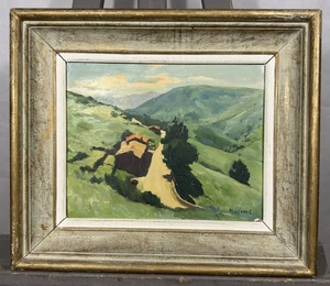 Huile sur panneau signée : col de la Chavade à Astet Ardèche montagnes France - Foto 1 di 14