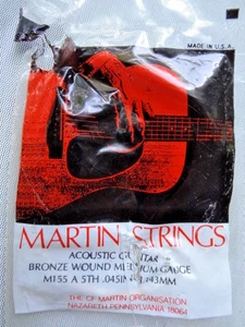 Corde per chitarra Martin M155 A 5° bronzo calibro medio .045 in vintage - Foto 1 di 2
