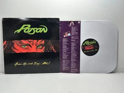 Poison Open Up And Say Ahh LP Vinyl Record Enigma 1986 VG+ Hear Sample Glam - Image 1 of 4