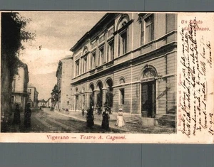 Pavia Vigevano Teatro A. Cagnoni, lievi pieghine F. piccolo  spedita - Imagen 1 de 2