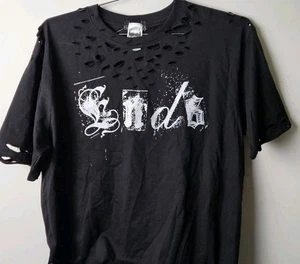 Ends Repair L.A. Distressed Black Torn Crewneck T Shirt  XL  - Picture 1 of 8