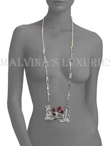 VALENTINO GARAVANI CARNELIAN STATEMENT PENDANT NECKLACE ALESSANDRO GAGGIO $3,270 - Picture 1 of 11