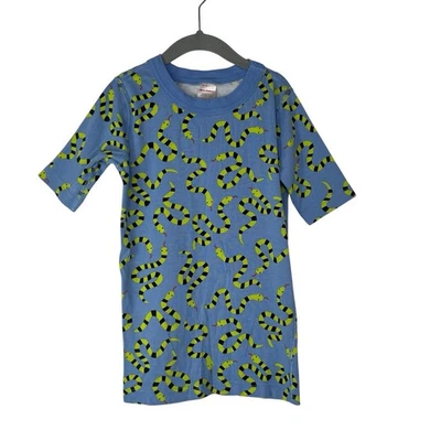 Hanna Andersson Boys Snake Print Tee Size US 12 Organic Cotton Snug fit, comfort - Image 1 of 4