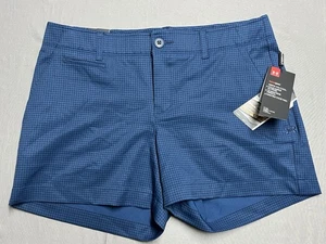 NWT Under Armour Shorts Women Size 8 HeatGear Golf Shorts Blue 4" Inseam - Picture 1 of 8