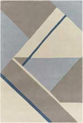 Rug Modern Hand Tufted Wool Area Rug, New Abstract Design Area rugs 5x8 - Image 1 of 3