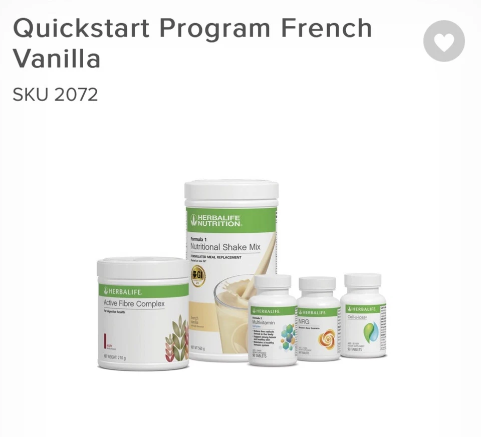 Herbalife Quickstart Programme - Vanilla (or Choose) - Long Expiry - Australia - image 1 of 1