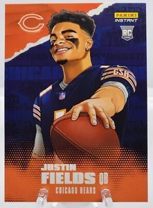 2021 Instant Justin Fields Illustration Series #IS-JF **1/7167** FOTL RC Bears - Picture 1 of 2