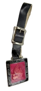 Midwest Watch FOB Collectors 1987 Show Watch FOB w/Leather Strap - NICE! - Picture 1 of 3