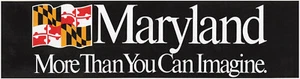 Adesivo paraurti turistico vintage anni '90 Maryland emesso dallo stato memorabilia viaggio - Foto 1 di 1