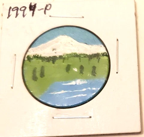 1994-P Philadelphia Kennedy Half Dollar Hand Painted Coin Art - Colorized Cover