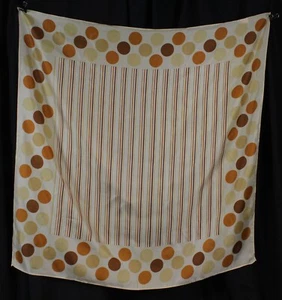 Vtg Elsa Schiaparelli Scarf Glentex Polka Dots Op Art Geometric Hand Rolled Silk - Picture 1 of 7