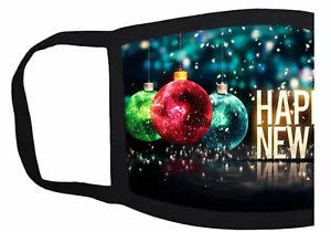 Máscara facial reutilizable lavable lavable lavable para adultos adornos de Año Nuevo - Imagen 1 de 2