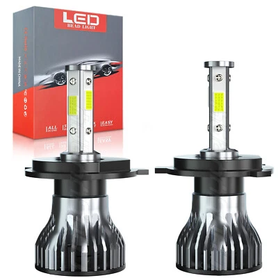 FOR TOYOTA	RAV4 1996-2005 H4 9003 LED Headlight Bulb 6000K 4-Sides High/Low beam - Image 1 of 4