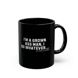 Funny Husband Dad Black Mug - Gift for Him, Father's Day Coffee Cup, Sarcastic - Picture 1 of 8