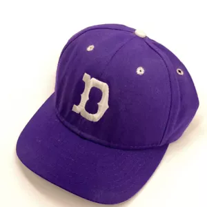 Vintage Deering Rams Portland Maine Purple Wool Fitted Baseball Hat Made USA - Picture 1 of 6