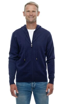Ugholin Cárdigan para Hombre 100% Cashmere con Capucha y Cremallera  - Imagen 1 de 2