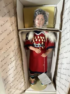 Judy Belle Native American Crow Porcelain Doll Dansbury Mint 1993 Gentle Dove - Picture 1 of 6