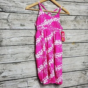 HAMAKUA Pink Hawaiian Tropical Print Tunic Sundress Girls Size 12 - Picture 1 of 10