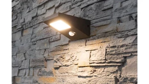 Heitronic FIONA 37282 Solar-Außenwandleuchte mit Bewegungsmelder 2W Warmweiß - Bild 1 von 2