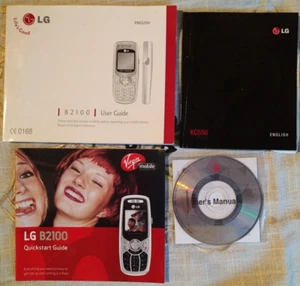 LG Mobile Phone User Guides B2100, KC550 Plus Mini Disc - Zdjęcie 1 z 2